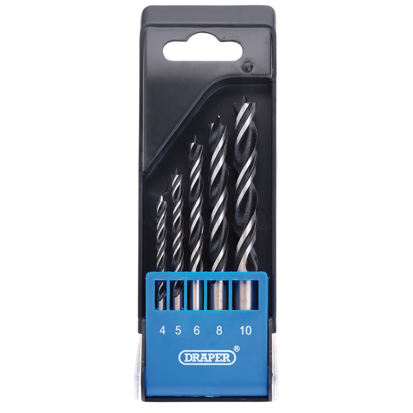 Draper Brad Point Wood Drill Bit Set 5 Piece Sizes 4.0-10.0mm 12424