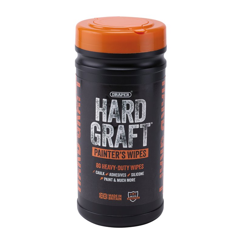 Draper Hard Graft Painter's Wipes (Tub of 80) 12439