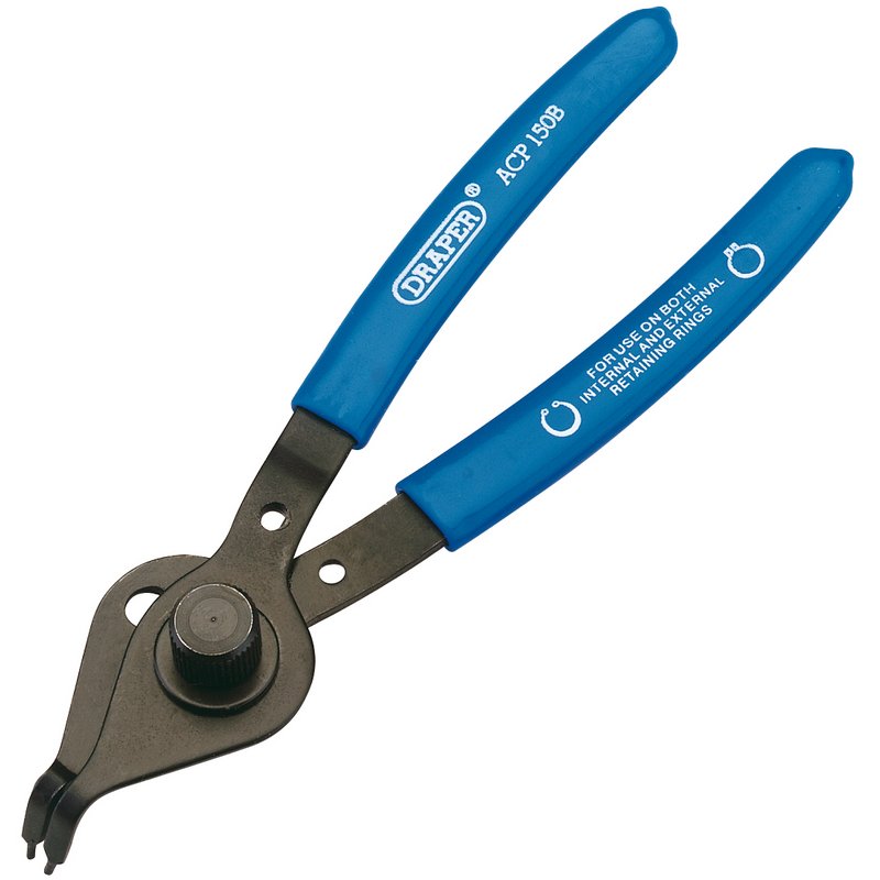 Bent Nose Reversible Circlip Pliers For Internal Or External Circlips 12492