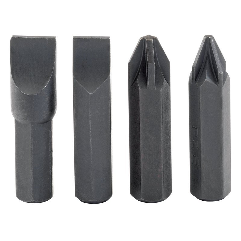 Draper Impact Screwdriver Bit Set 4 Piece 8mm Hexagon Shank 12542