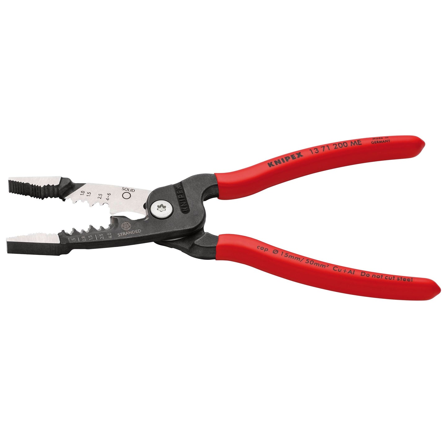KNIPEX 200mm Wire Stripper Cutter with Plastic Coated Handles 13 71 200 ME
