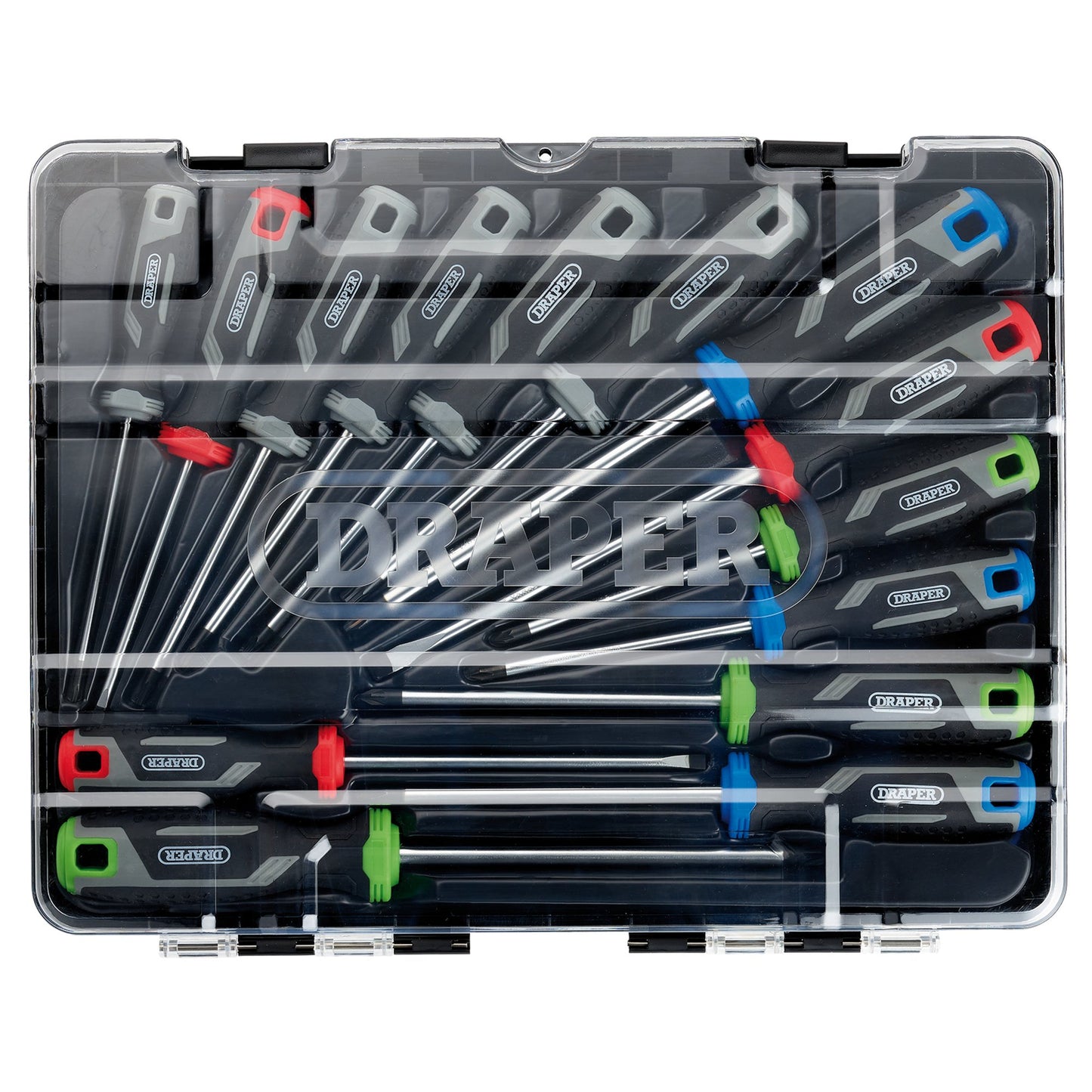 Draper Soft Grip Screwdriver Set With Torx Star 14pc Magnetic Tips 13437