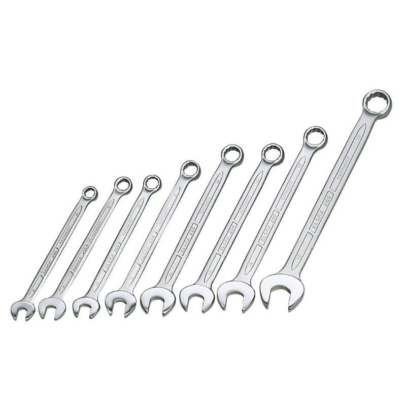 Draper Long Metric Combination Spanner Set 8 Piece 8-17mm Bi Hexagon Ring 13710