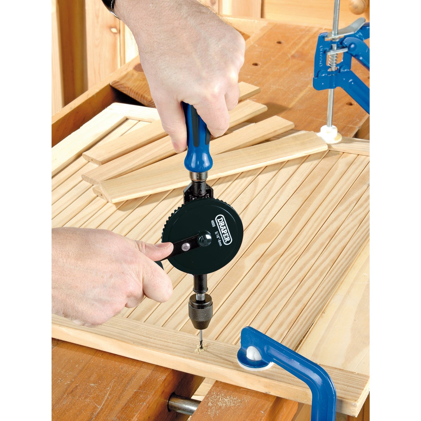 Chuck Double Pinion Hand Drill, 8mm/5/16"