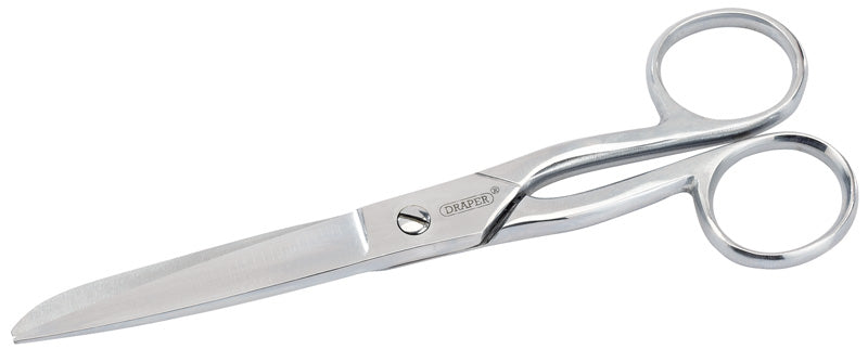 Draper Household Scissors 155mm fully chrome plated and polished 14130