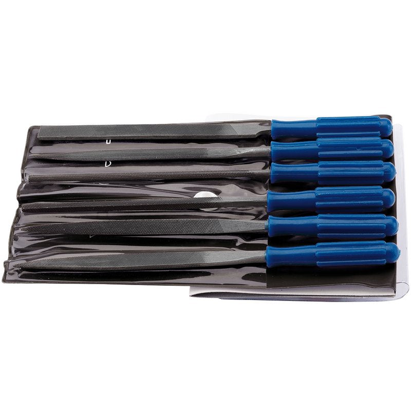 Draper Warding File Set with Handles 100mm 6 Piece Hardened Carbon 14185