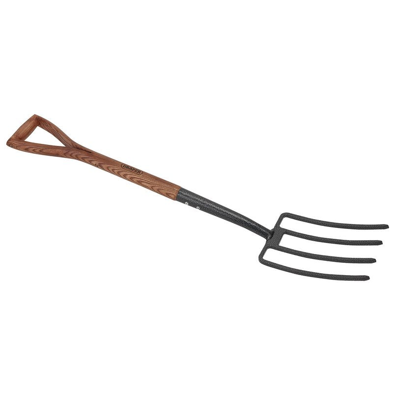 Draper Carbon Steel Garden Fork with Ash Handle carbon steel hardened 14301