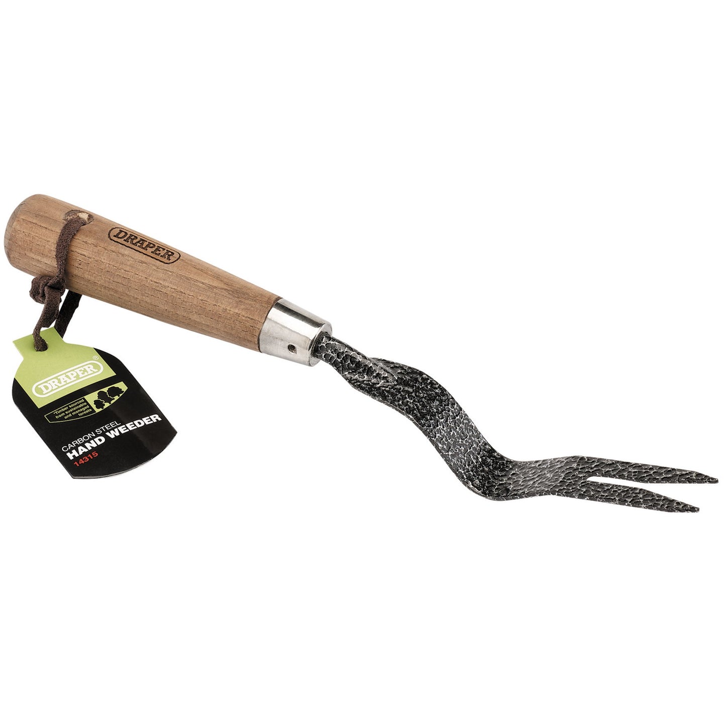 Draper Carbon Steel Heavy Duty Hand Weeder with Ash Handle 125mm 14315