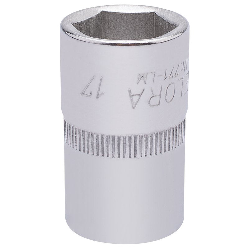 Elora 1/2"D 17mm Hexagon Socket Chrome Plated Standard Length 15306