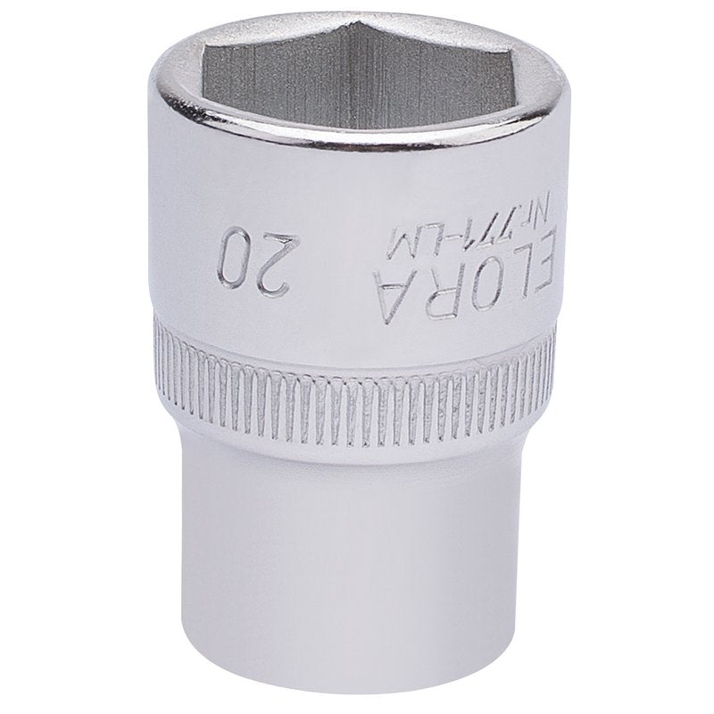 Elora 1/2"D 20mm Hexagon Socket Chrome Plated Standard Length 15309