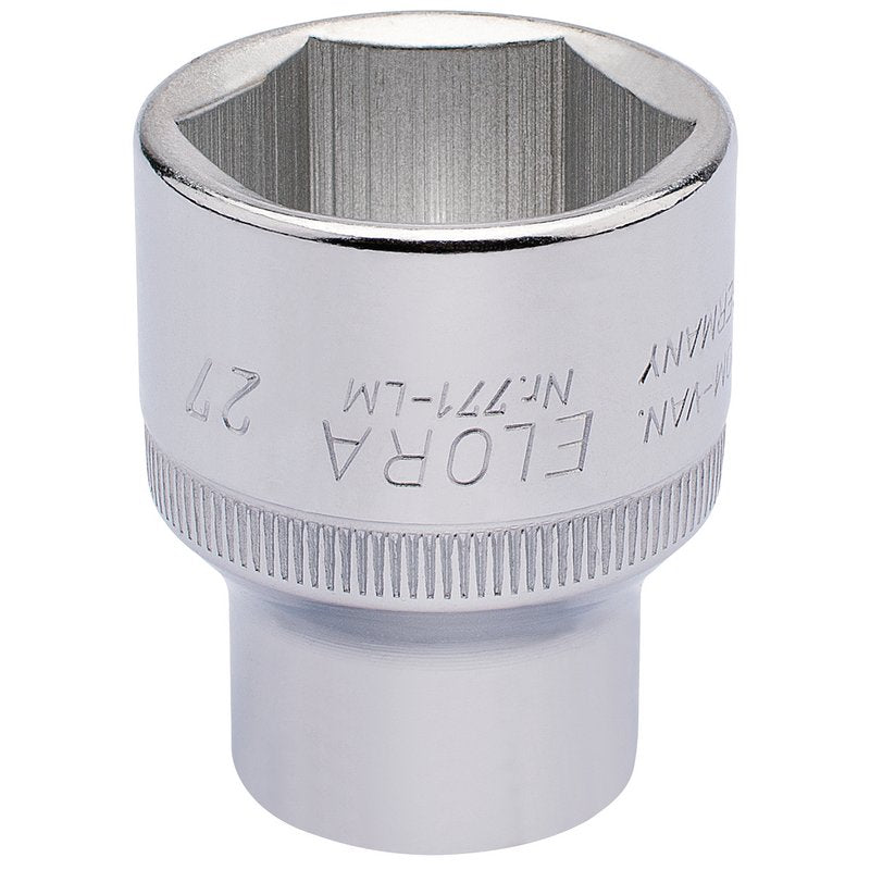 Elora 1/2"D 27mm Hexagon Socket Chrome Plated Standard Length 15316