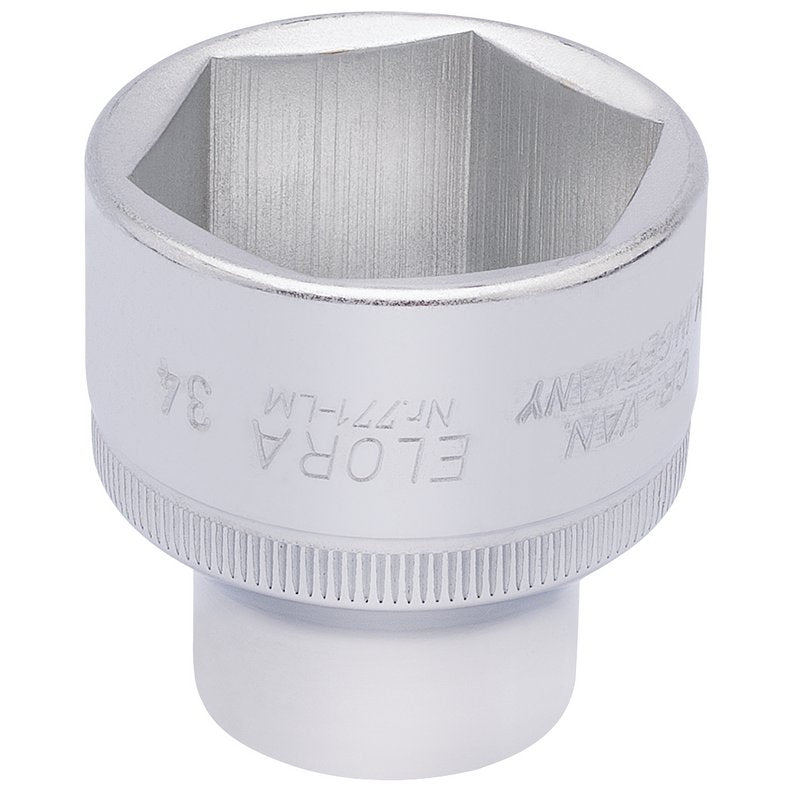 Elora 1/2"D 34mm Hexagon Socket Chrome Plated Standard Length 15323