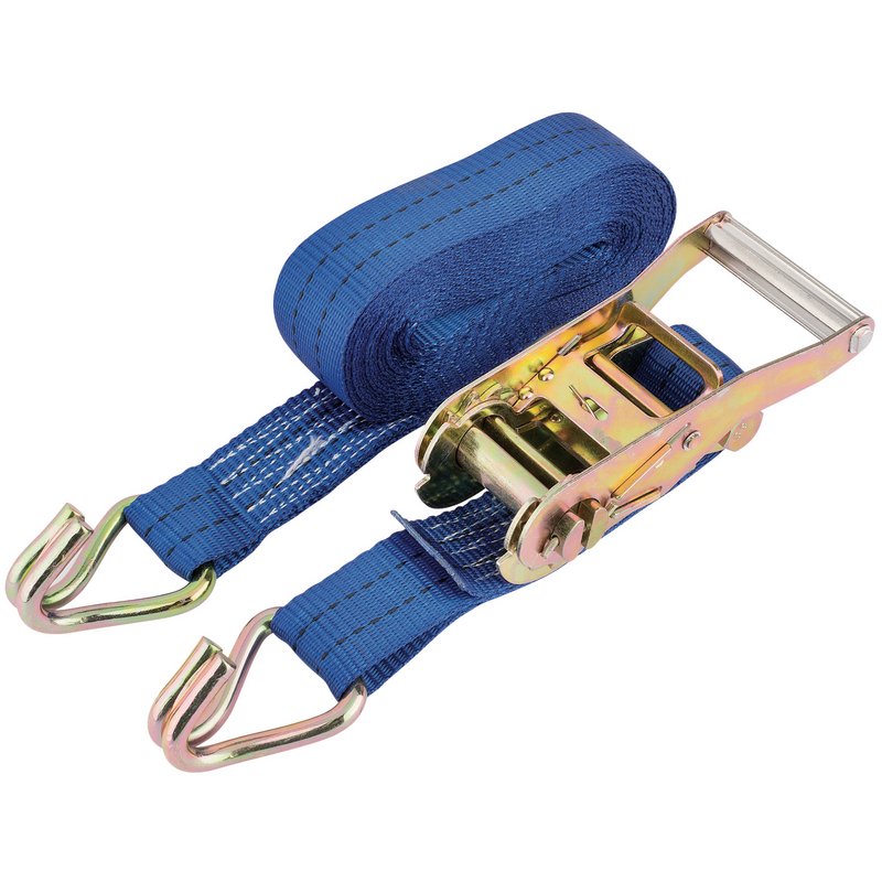 Draper Ratchet Tie Down Strap 6m x 38mm 750kg Polyester Webbing 16263