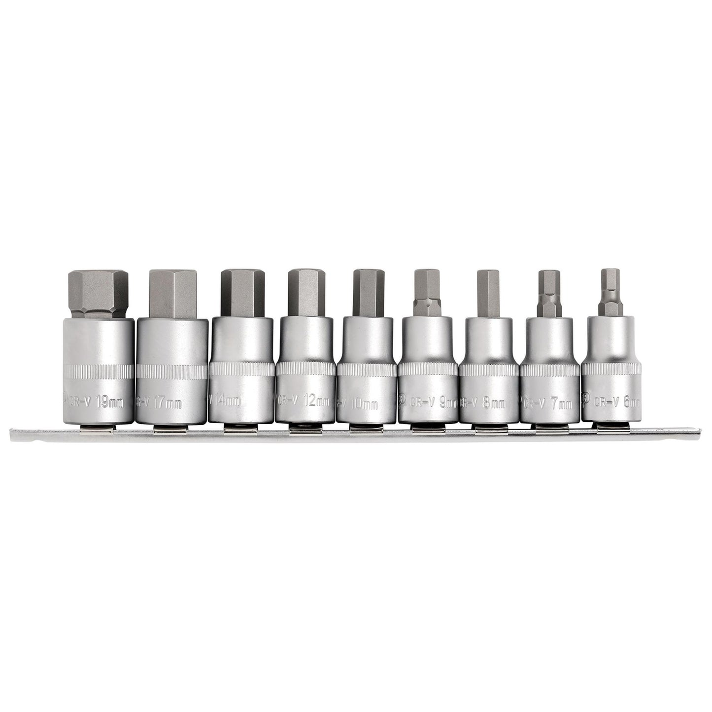Draper Metric Hex Socket Bit Set 1/2" Sq Dr 55mm 9 Piece H6 to H19 16307