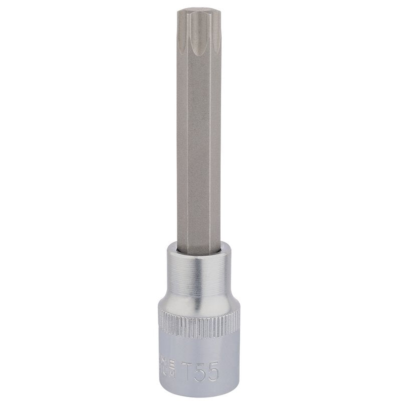 Draper Torx Star Socket Bit 1/2" Sq Dr T55 x 100mm 16320