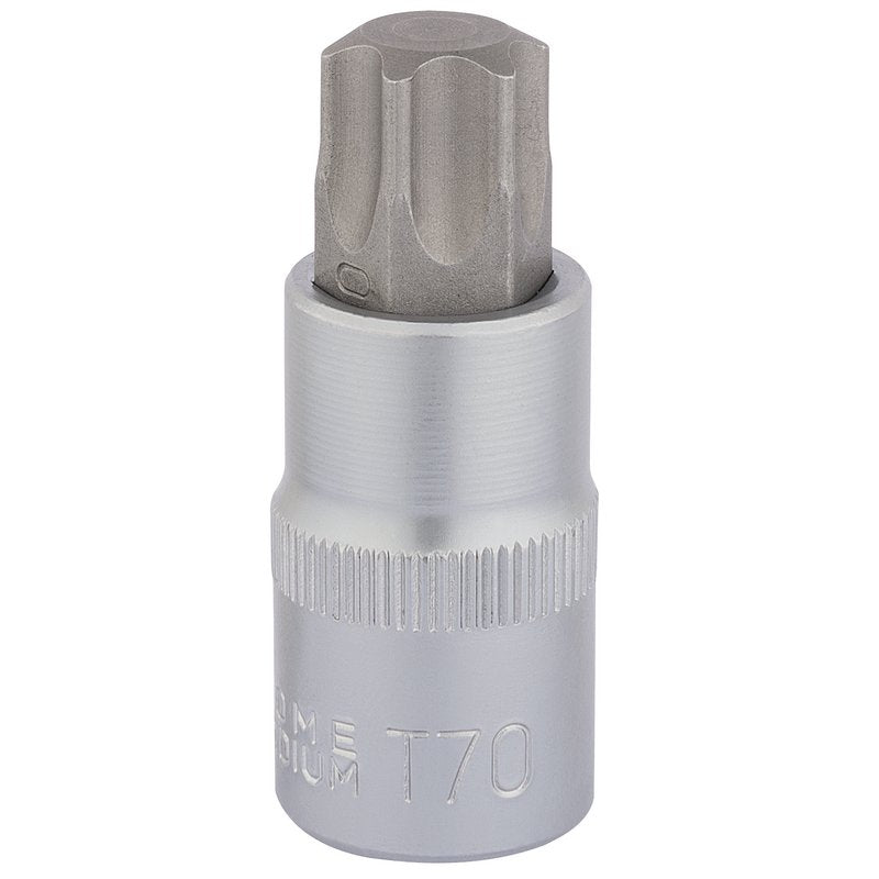 Draper Torx Star Socket Bit 1/2" Sq Dr T70 x 55mm 16325