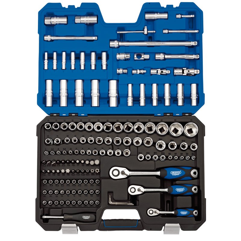 Draper Metric Socket Set 1/4" 3/8" 1/2"D 149 Piece Deep & Standard 6 Point 16461