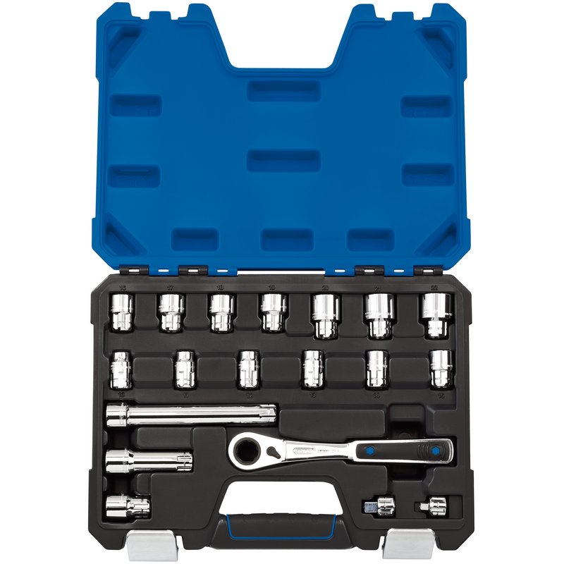 Draper Go Through Metric Socket Set 19 piece Avoids Depth Restriction 16482