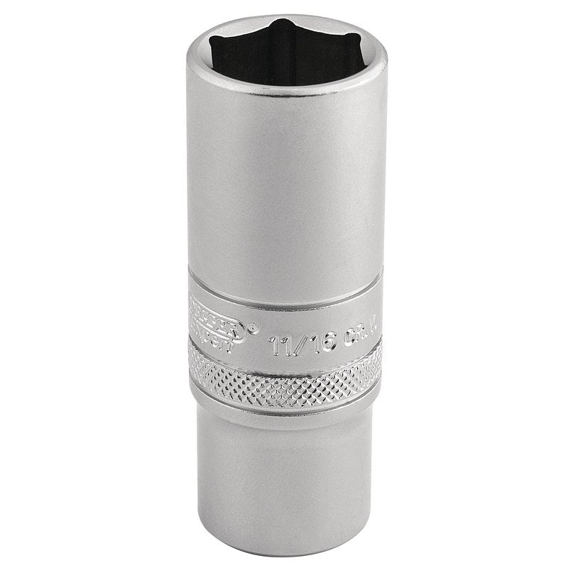 Draper 17mm 6 Point Metric Deep Socket 3/8" Sq Dr Satin Chrome 16585