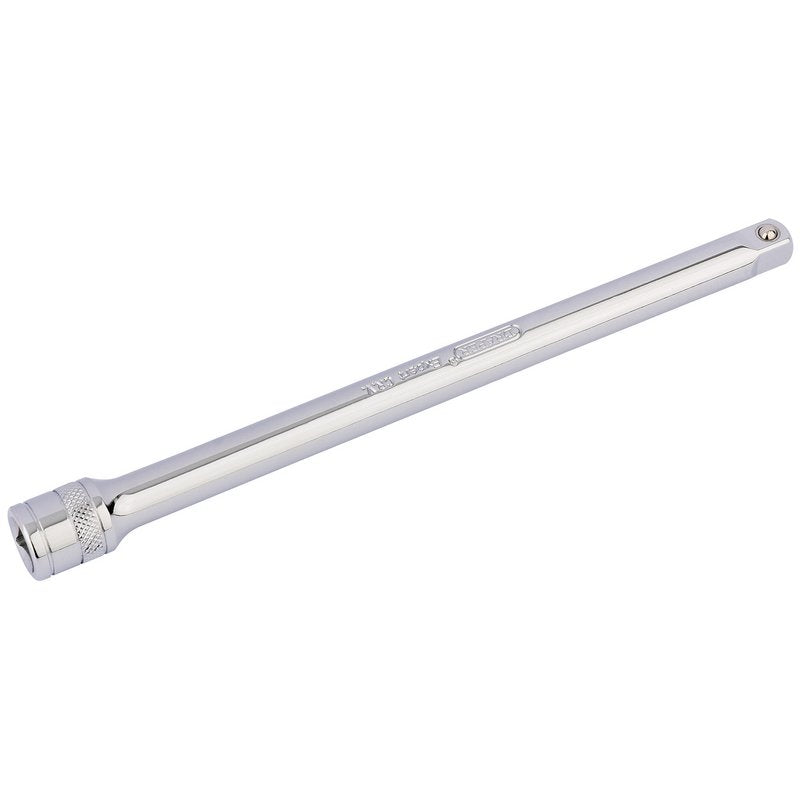 Draper 3/8"D 200mm Extension Bar knurled Ring Spring Loaded Polished 16727