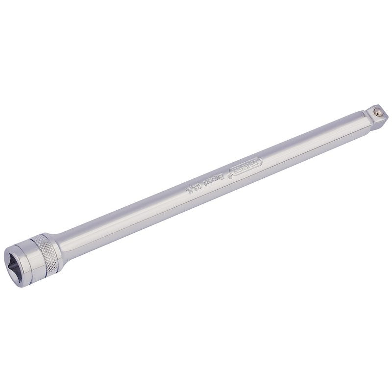 Draper 3/8"D 200mm Wobble Extension Bar Polished Chrome knurled Ring 16738