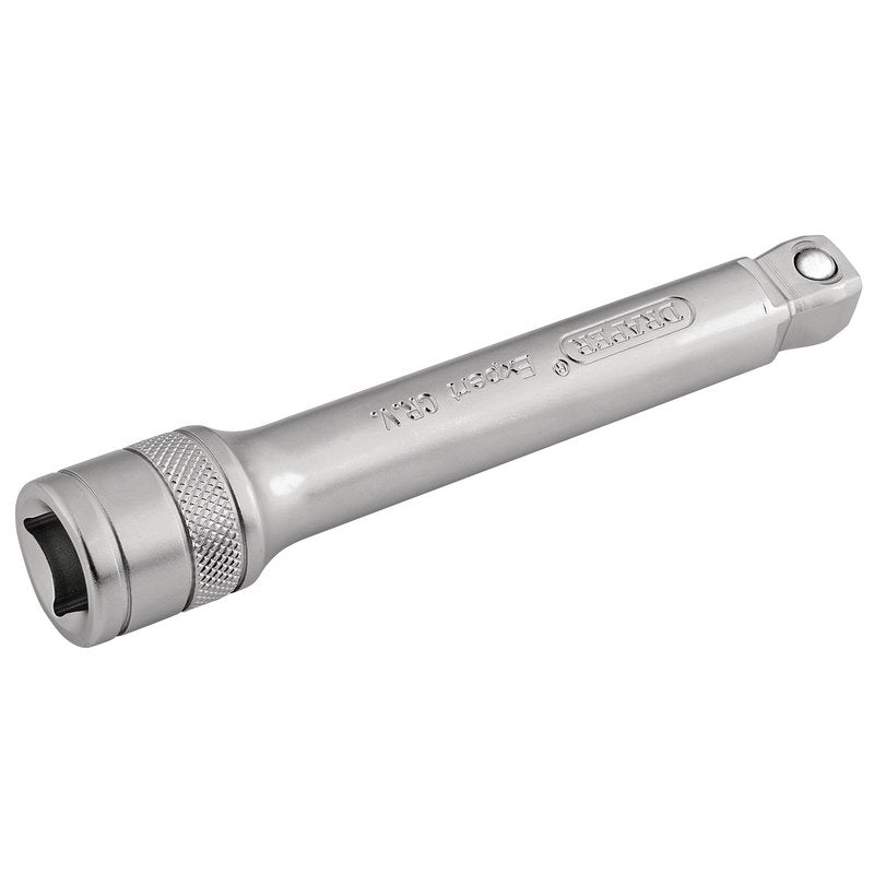 Draper 1/2"D 125mm Wobble Extension Bar Satin Chrome knurled Ring 16762