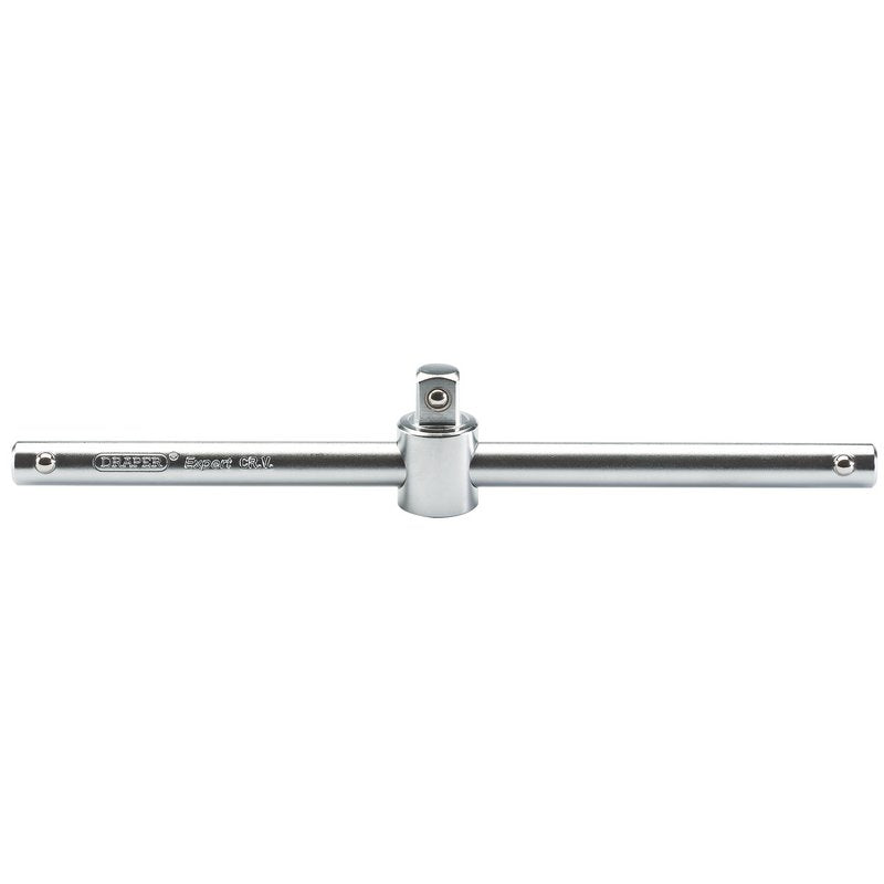 Draper Satin Sliding T Bar 1/2"D Length 250mm Spring Loaded Ball Bearing 16790