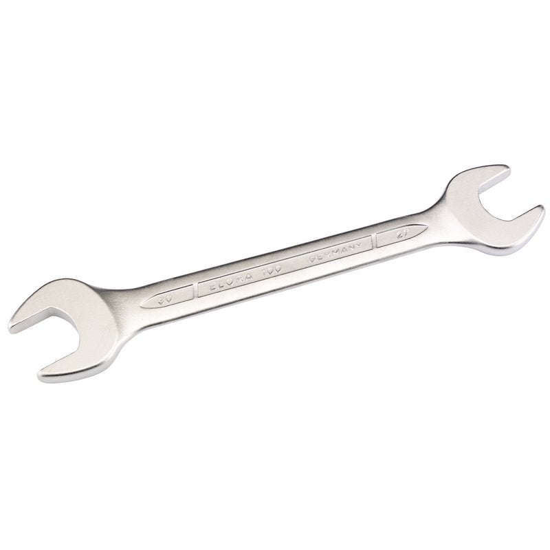 Elora Long Metric Double Open End Spanner 27 x 30mm Chrome Plated 16922
