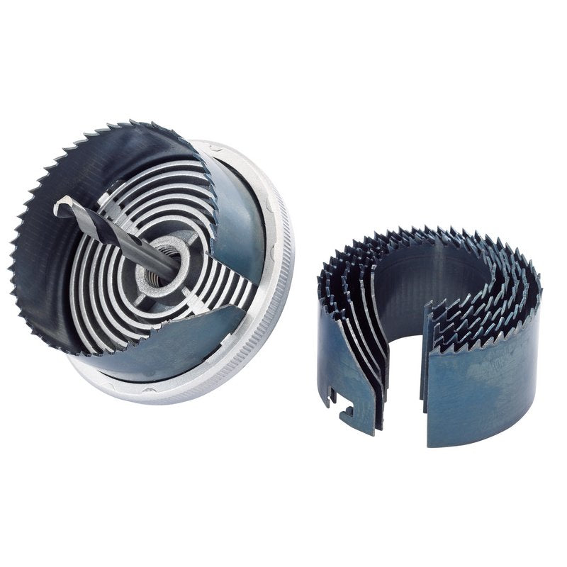 Draper Carbon Steel Holesaw Kit for Wood and Plastics 32 - 64mm 7 Piece 18053