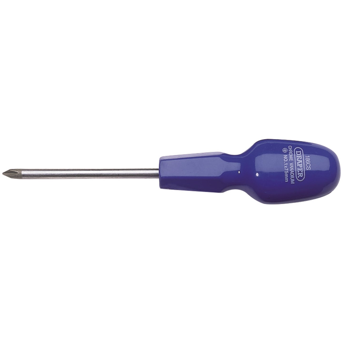 Draper Cross Slot Cabinet Pattern Screwdriver No.1 x 75mm Oval Handle 19504