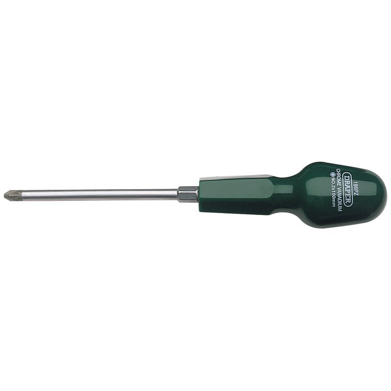 Draper Pozi Drive Cabinet Pattern Screwdriver No.2 x 100mm Oval Handle 19508