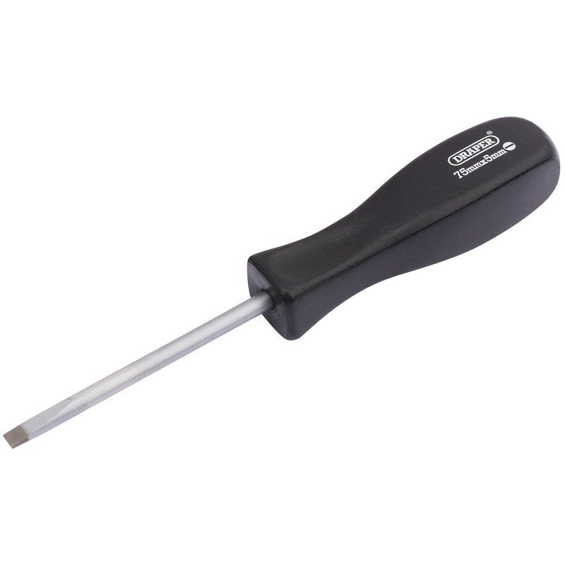 Draper Plain Slot Mechanic's Screwdriver 5 x 75mm SVCM steel blades 19527