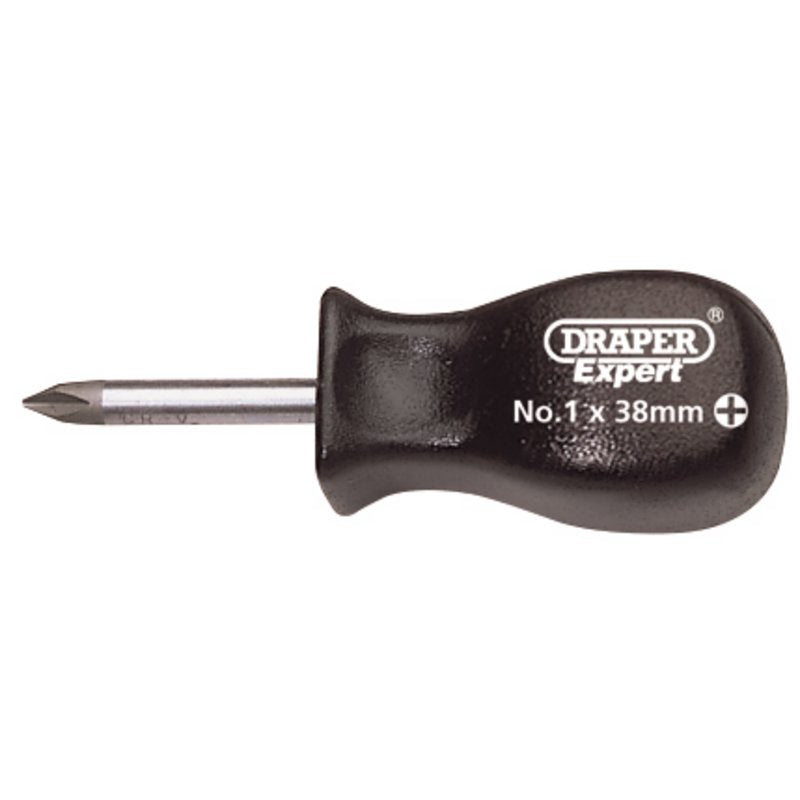 Draper Cross Slot Mechanic's Stubby Screwdriver No.1 x 38mm 19540