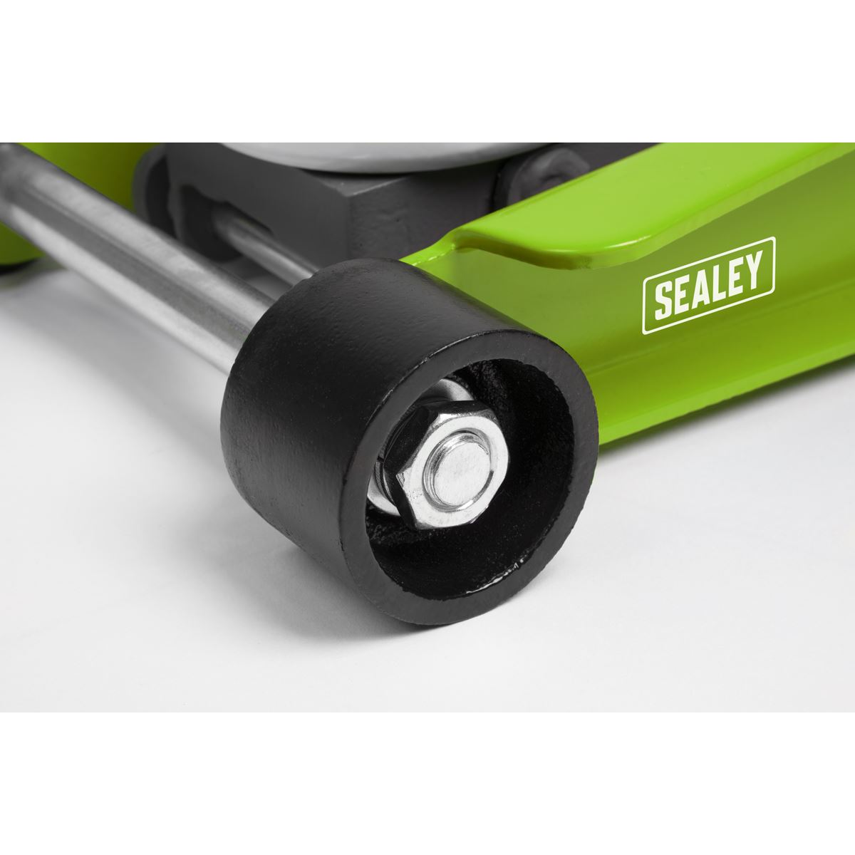 Sealey Trolley Jack 2.25 Tonne Low Profile Rocket Lift Hi-Vis Green 2001LEHV