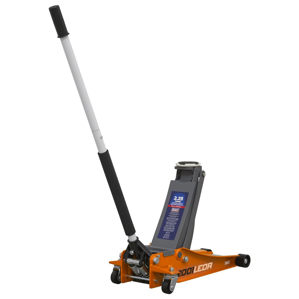 Sealey Trolley Jack 2.25 Tonne Low Profile Rocket Lift Orange 2001LEOR