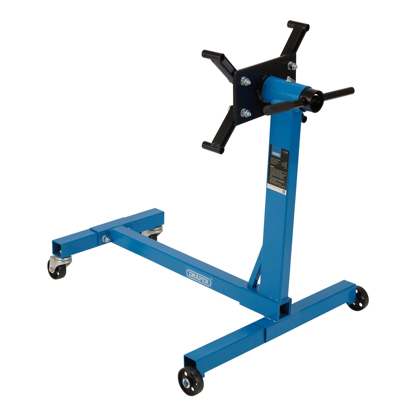 Draper 360° Rotating Engine Stand 450kg H Frame And Swivel Castors 20129