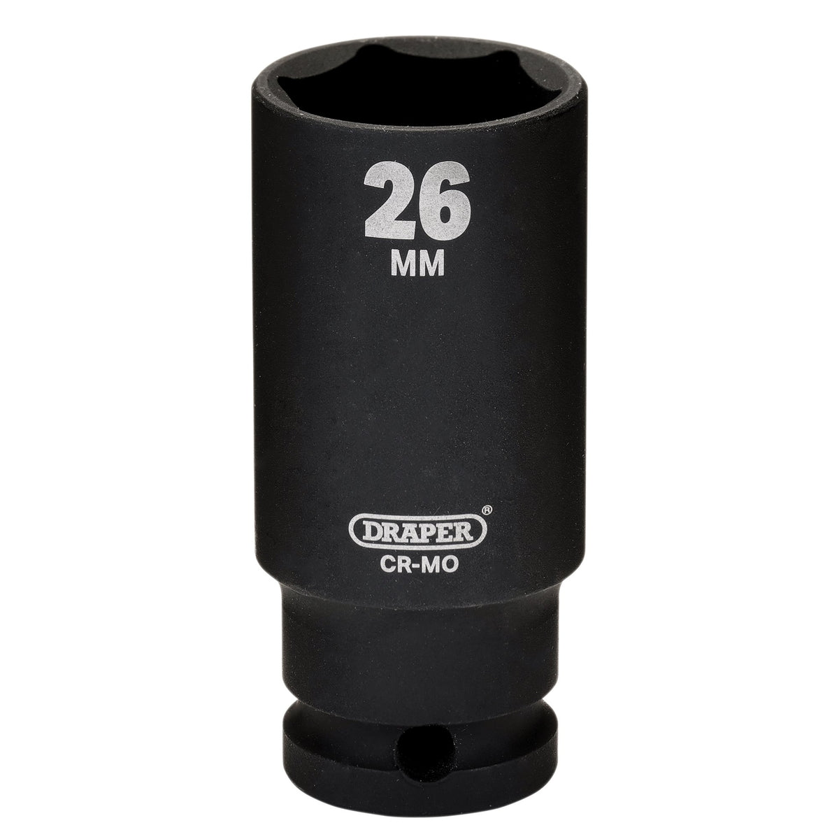 Draper HI-TORQ Metric Deep Impact Socket 3/8"D 26mm 6 Point 20193