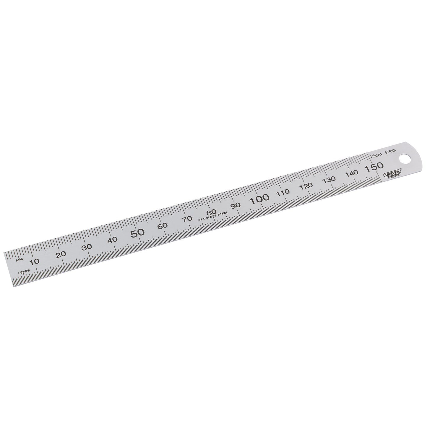 Draper Stainless Steel Rule 150mm 6" Metric Imperial Permanently Etched 22670