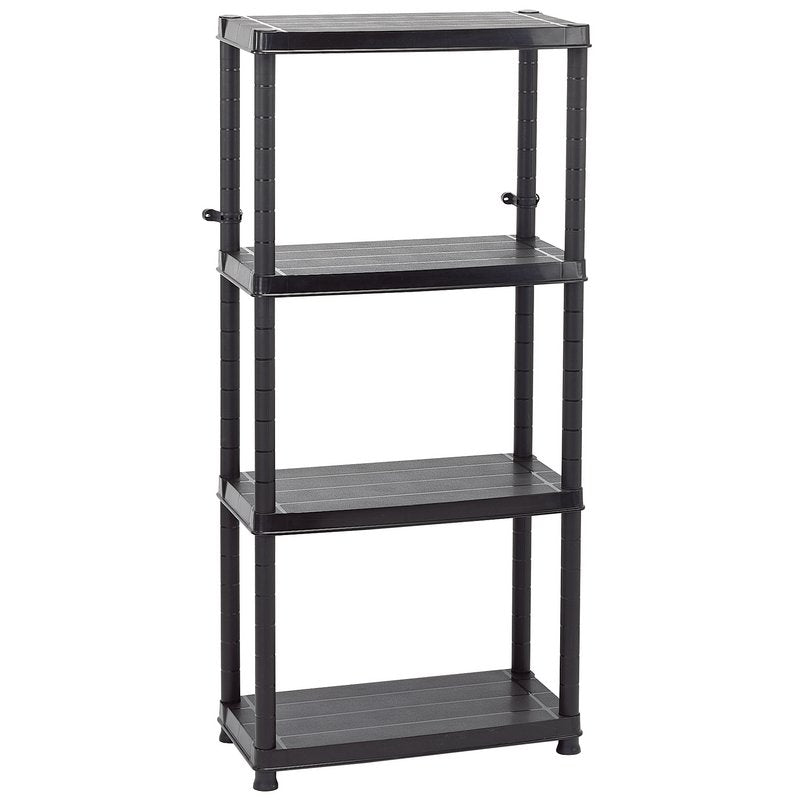 Draper 4 Tier Plastic Shelving Unit 600 x 300 x 1310mm Capacity 100kg 23230