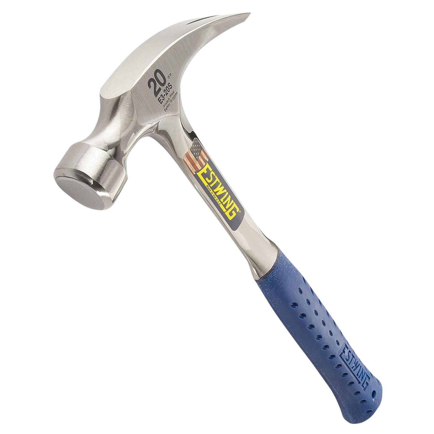 Estwing Straight Claw Hammer 20oz 560g Solid Forged In One Piece E3-20S