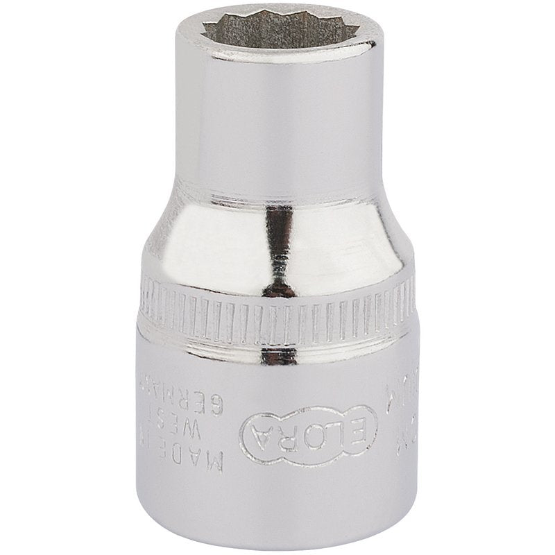 Elora Bi-Hexagon Socket 1/2"D 7/16" Chrome Plated Hardened And Tempered 24343