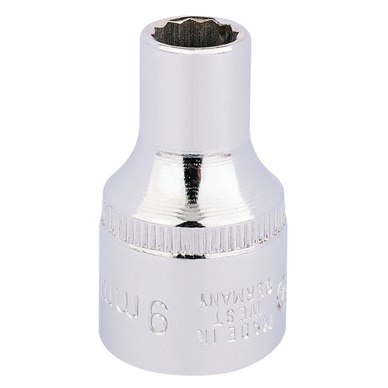 Elora Bi-Hexagon Socket 1/2"D 9mmChrome Plated Hardened And Tempered 24541