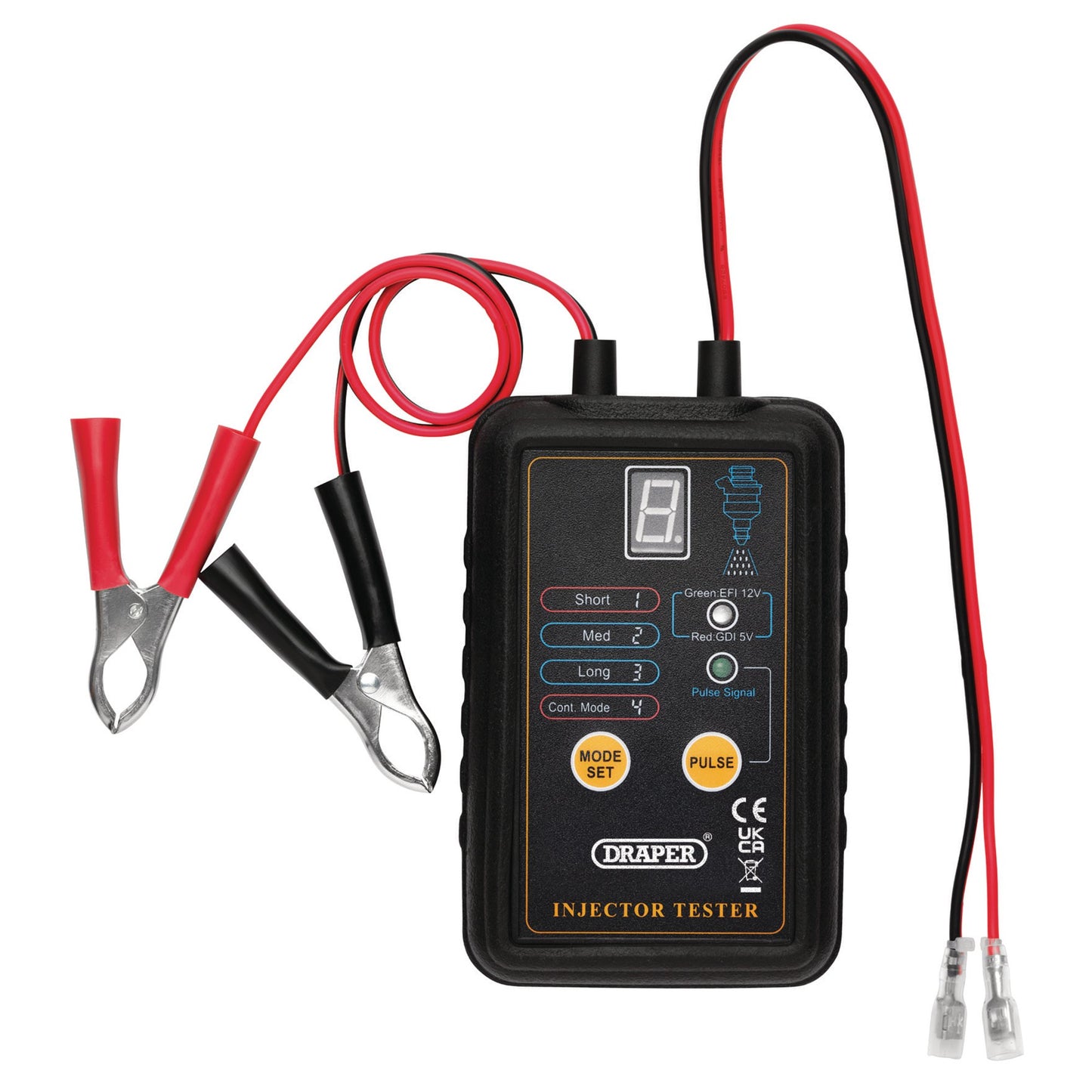 Draper 5V/12V Fuel Injector Tester LED Indicators Selectable Modes 24703