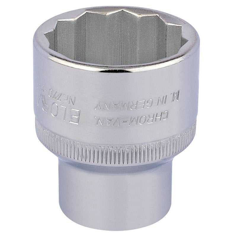 Elora Bi-Hexagon Socket 1/2"D 30mm Chrome Plated Hardened And Tempered 24757