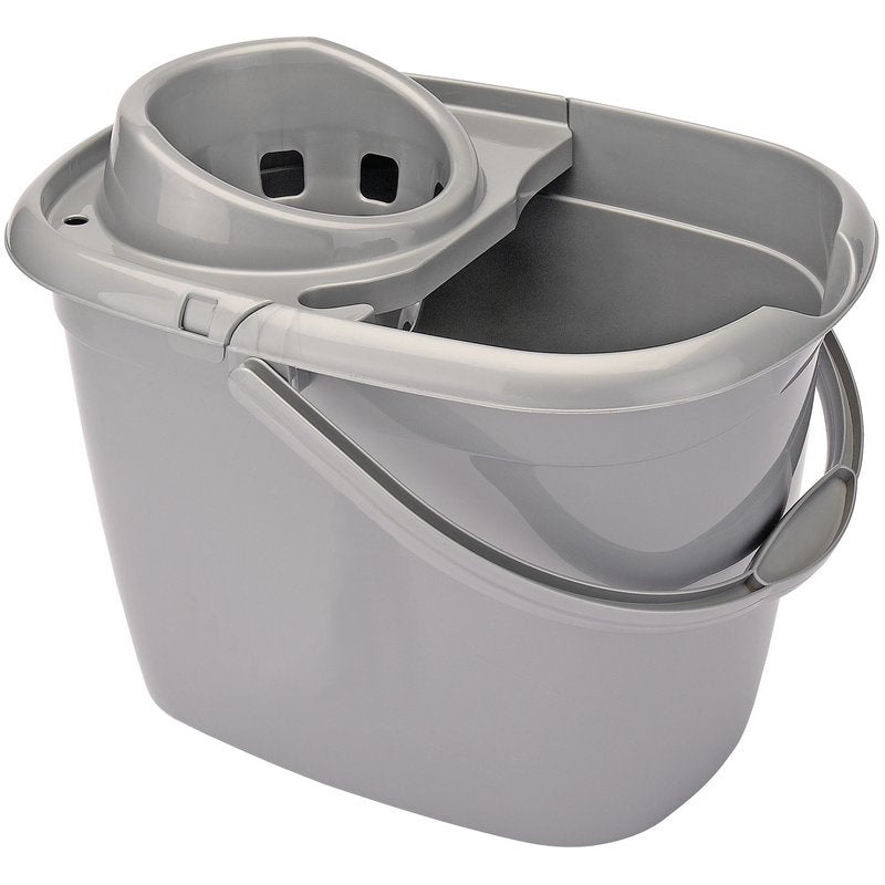 Draper Plastic Mop Bucket 12L side pouring spout and wringer 24778