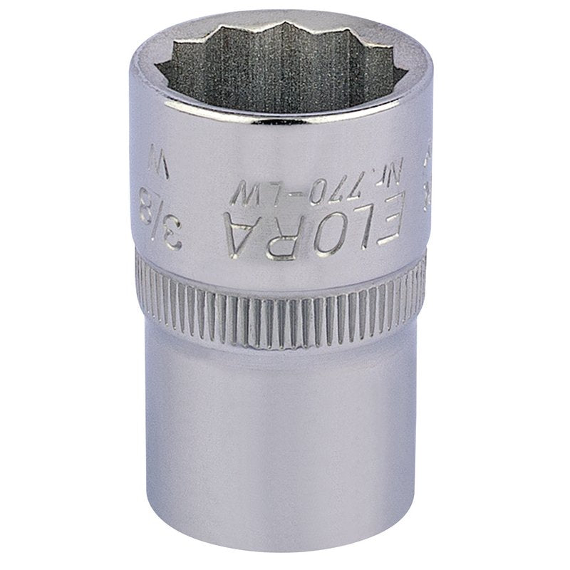 Elora Whitworth Bi-Hexagon Socket, 1/2" Sq. Dr., 3/8" Standard Length