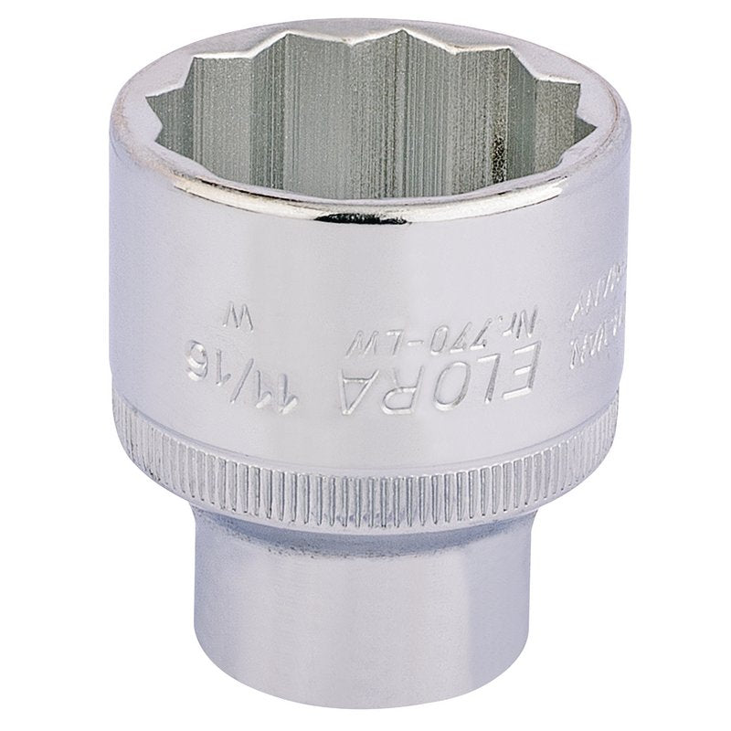 Elora Whitworth Bi-Hexagon Socket 1/2" Sq Dr 11/16" Standard Length 24880