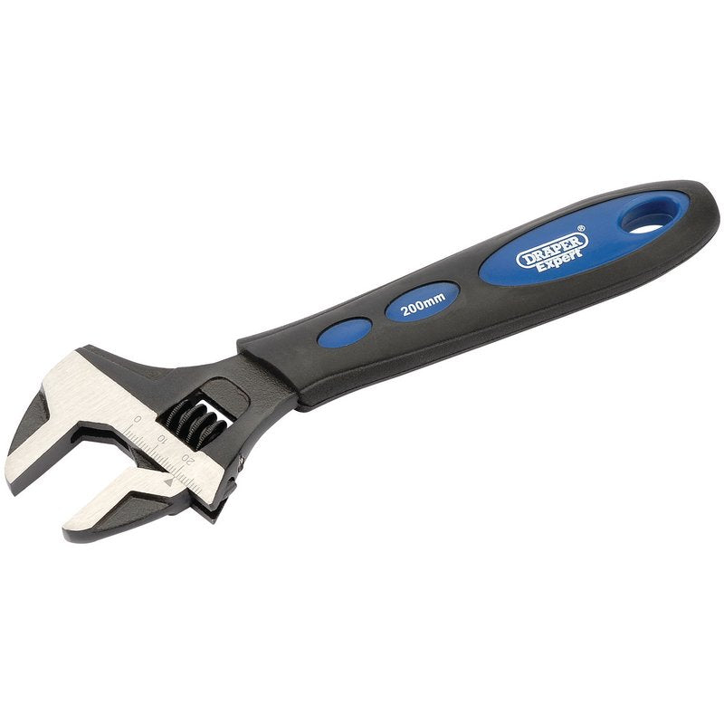 Draper Soft Grip Adjustable Wrench Crescent Type 200mm Capacity 24mm 24894
