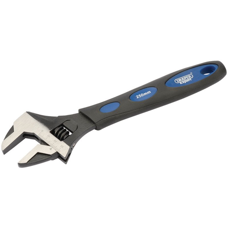 Draper Soft Grip Adjustable Wrench Crescent Type 250mm Capacity 30mm 24896