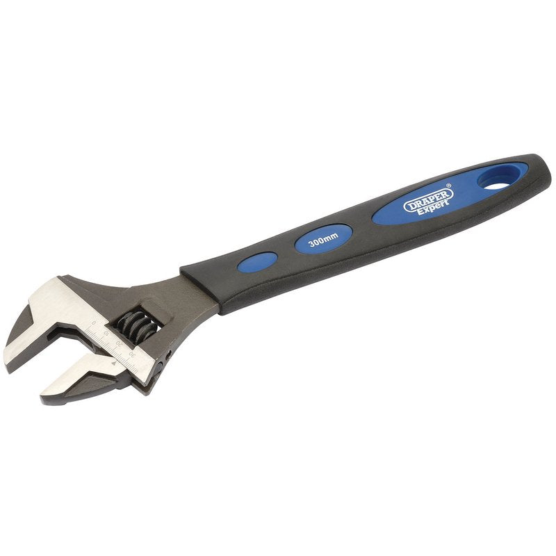 Draper Soft Grip Adjustable Wrench Crescent Type 300mm Capacity 38mm 24897